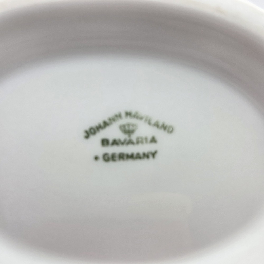 Johann Haviland Blue Garland Gravy Boat & Underplate Bavaria Germany Granny Core - Picture 3 of 13